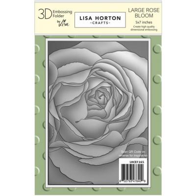 Lisa Horton Crafts 3D Embossing Folder - Large Rose Bloom